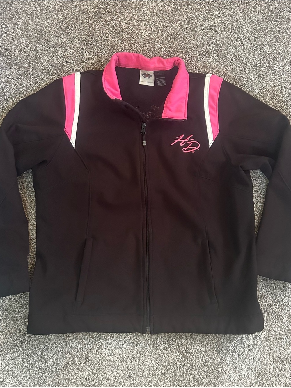 Women’s Harley Black & Pink Athletic Jacket XL